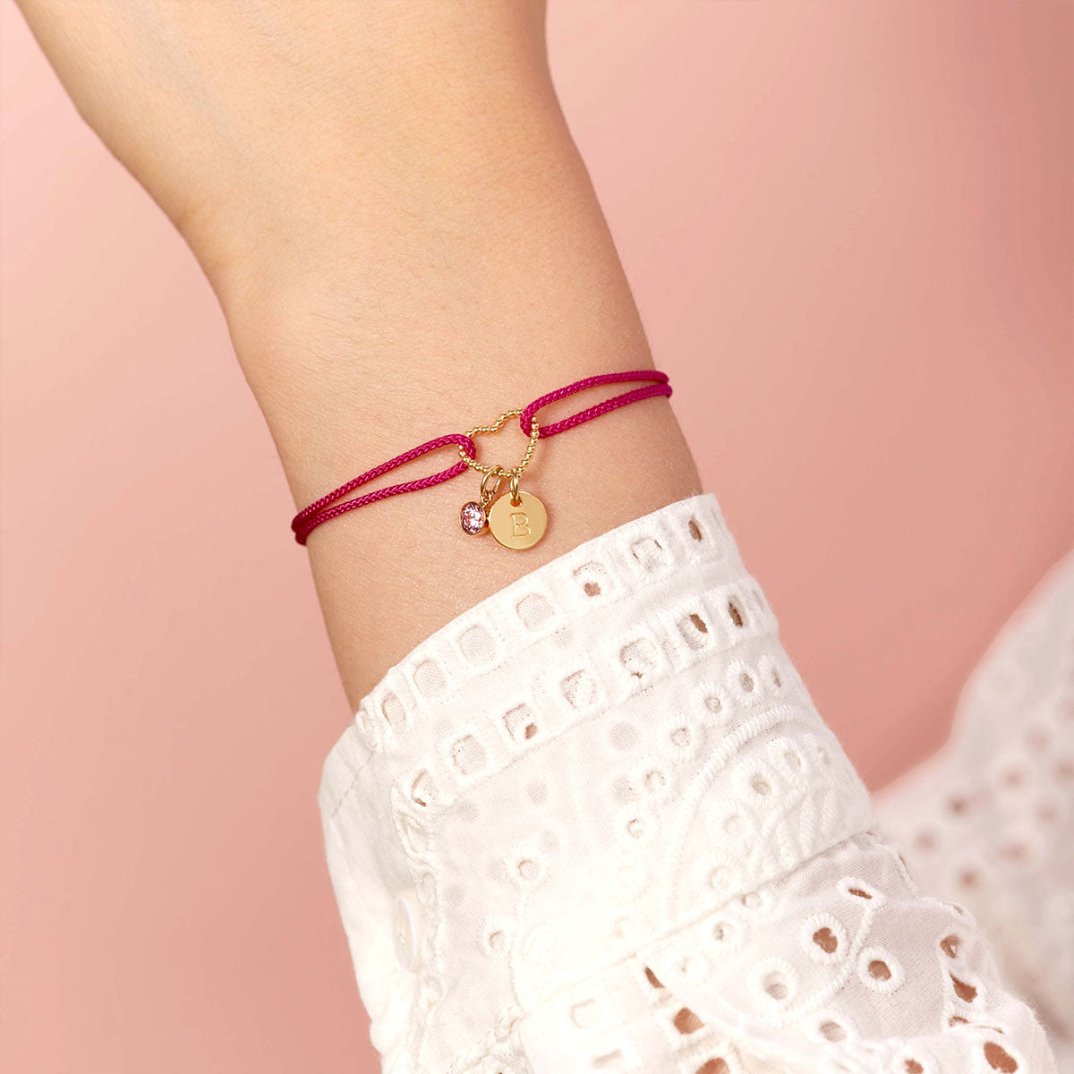 Bracelet Battement Perlé – Cordon & Pierre de Naissance