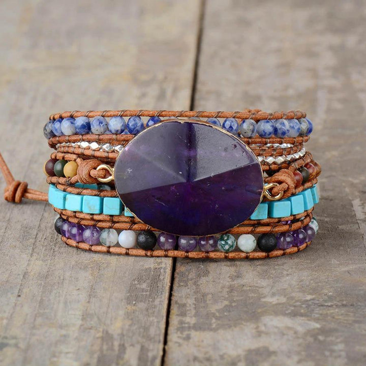 The Prosperity Amethyst Wrap Bracelet - youwows