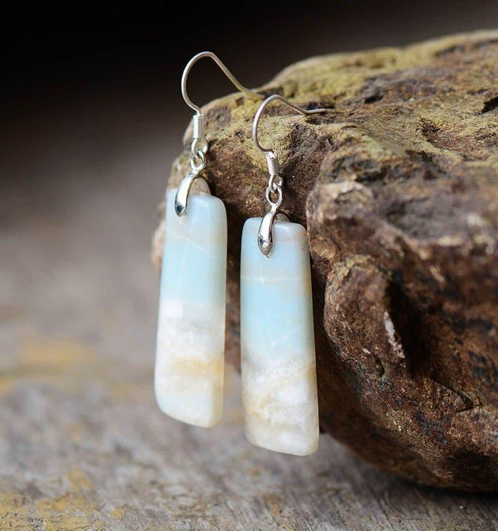 Natural Tranquility Amazonite Earrings - youwows