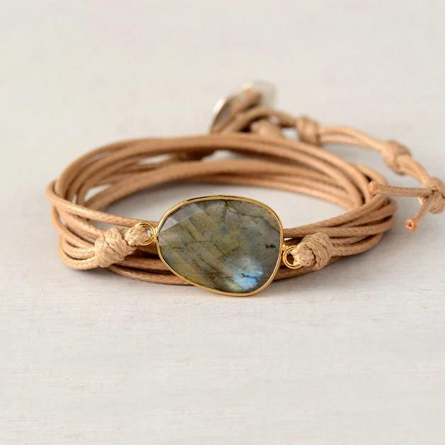 Intuitive Labradorite Wrap Bracelet - youwows