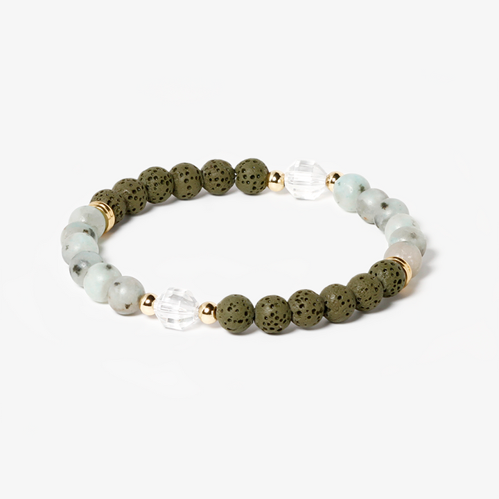 Sesame Jasper,Lava Stone Bracelet