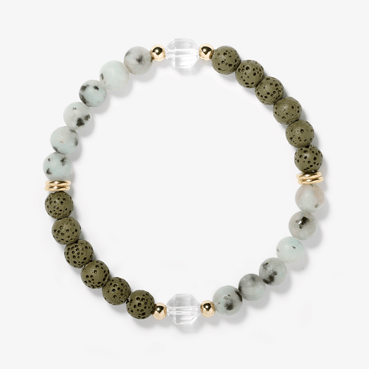 Sesame Jasper,Lava Stone Bracelet