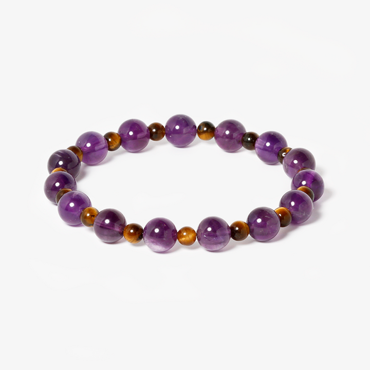 Amethyst & Tiger's Eye Bracelet