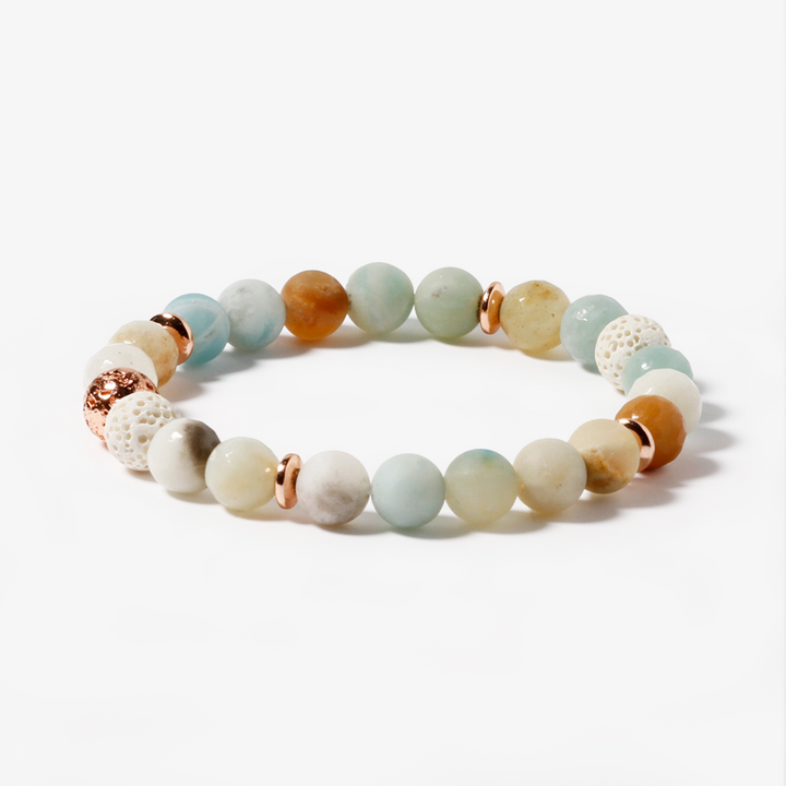 Amazonite,Lava Stone Bracelet