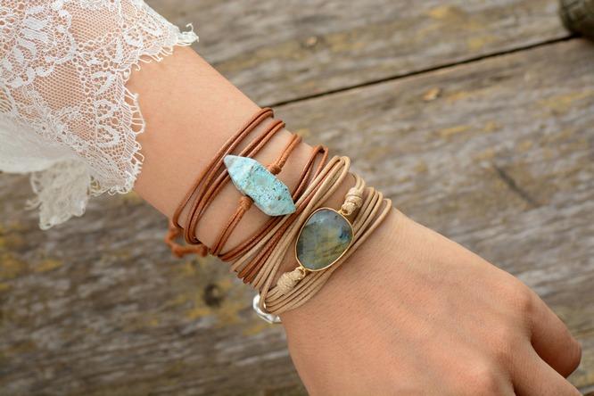 Intuitive Labradorite Wrap Bracelet - youwows