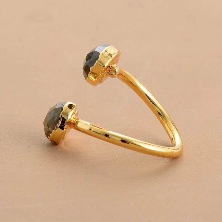 Earthvibe Tiger Eye Twin Flame Ring - youwows