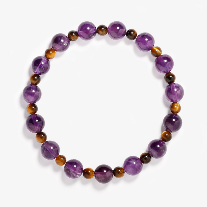 Amethyst & Tiger's Eye Bracelet