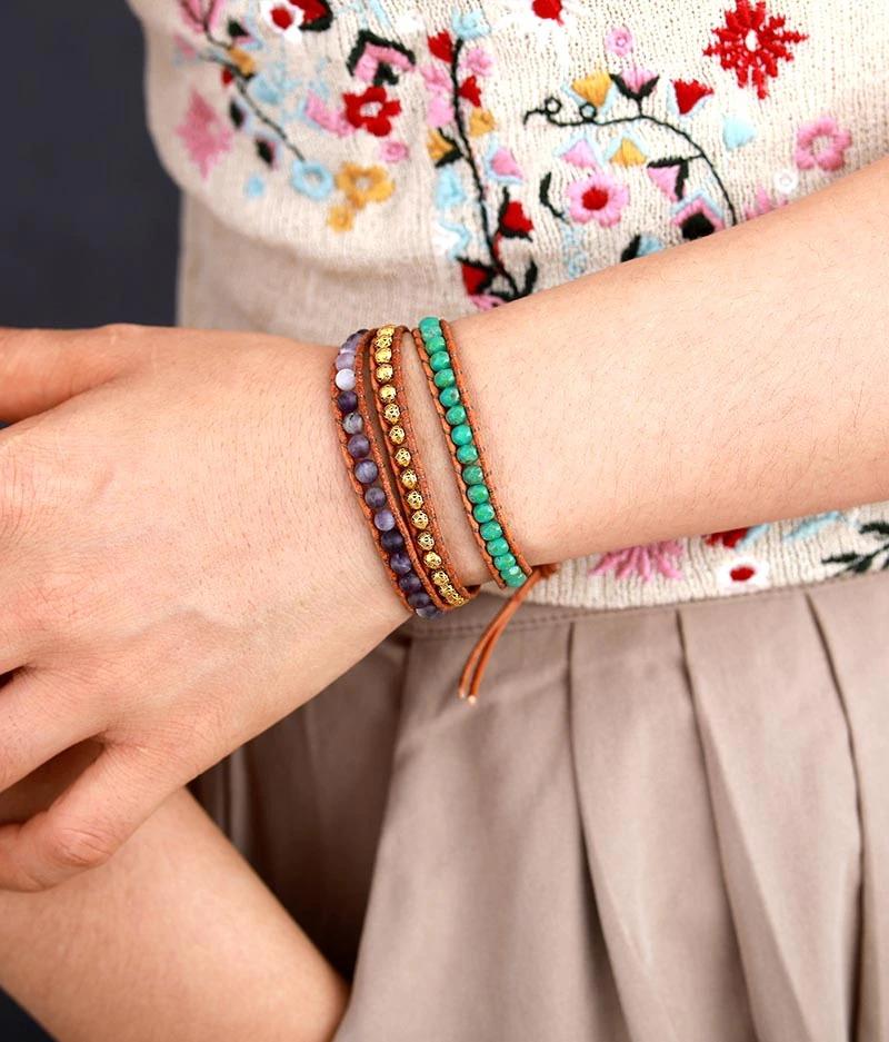 Vintage Amethyst Wrap Bracelet - youwows