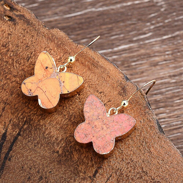 Boucles d'oreilles en jaspe Dance Of The Butterflies