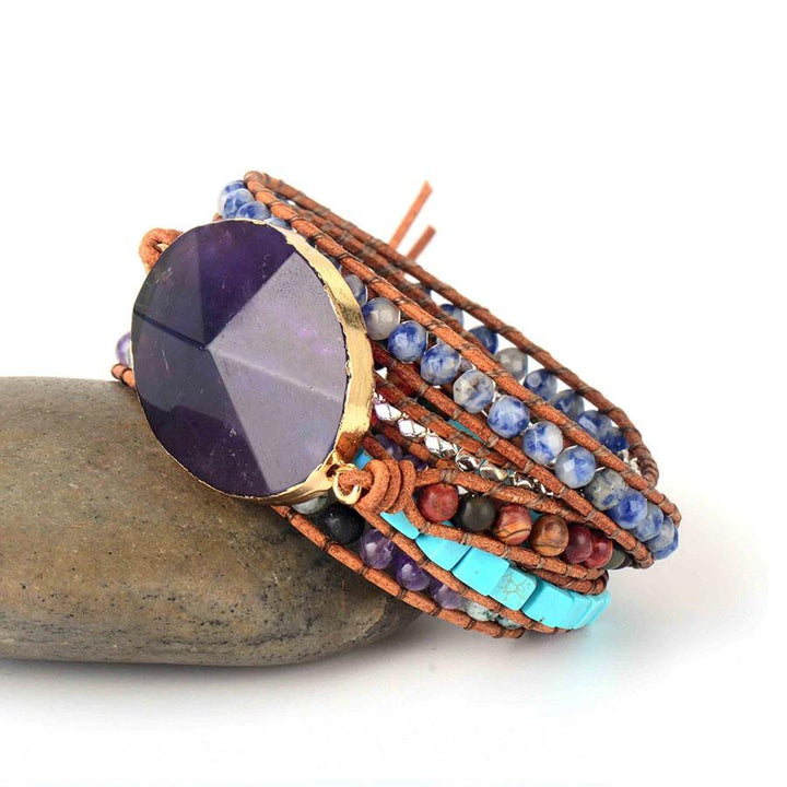 The Prosperity Amethyst Wrap Bracelet - youwows