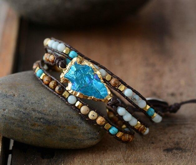 Gold Ocean Arrowhead Bracelet - youwows