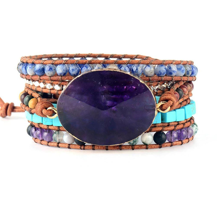 The Prosperity Amethyst Wrap Bracelet - youwows
