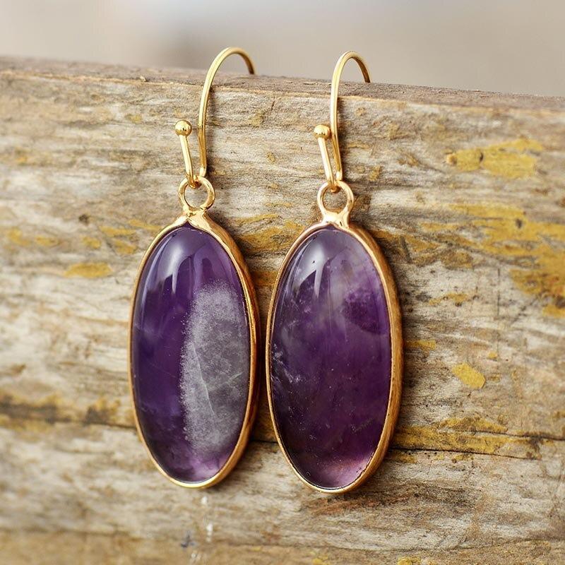 Boucles d'oreilles en onyx au clair de lune magique