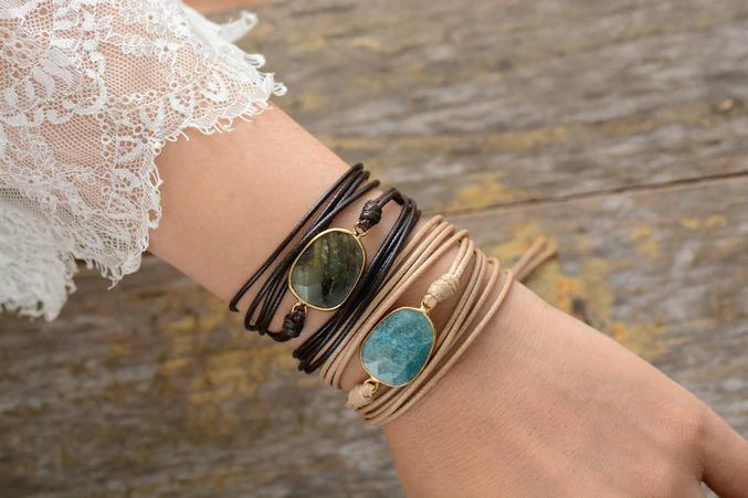 Intuitive Labradorite Wrap Bracelet - youwows