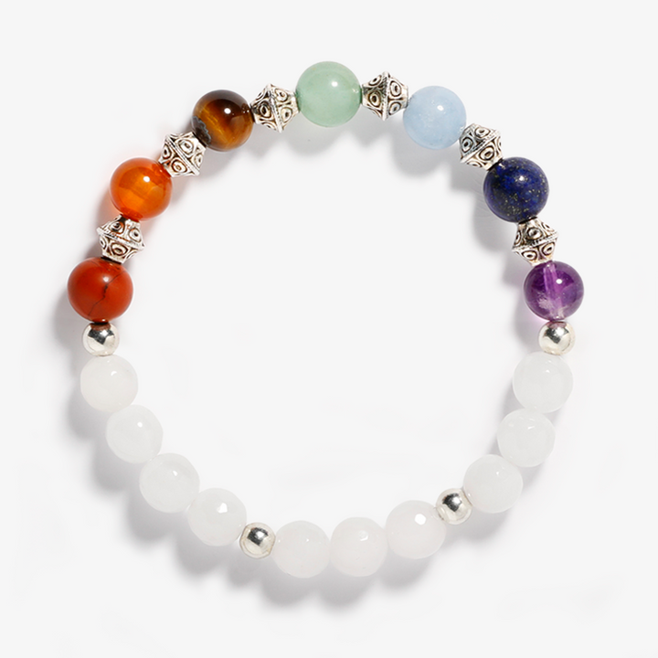 White Jade,Lapis Lazuli,Amethyst,Aquamarine,Green Aventurine,Tiger's Eye,Carnelian,Red Jasper Bracelet