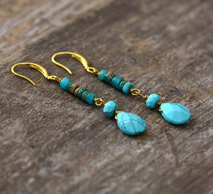 Handmade Turquoise Blue Ocean Earrings - youwows