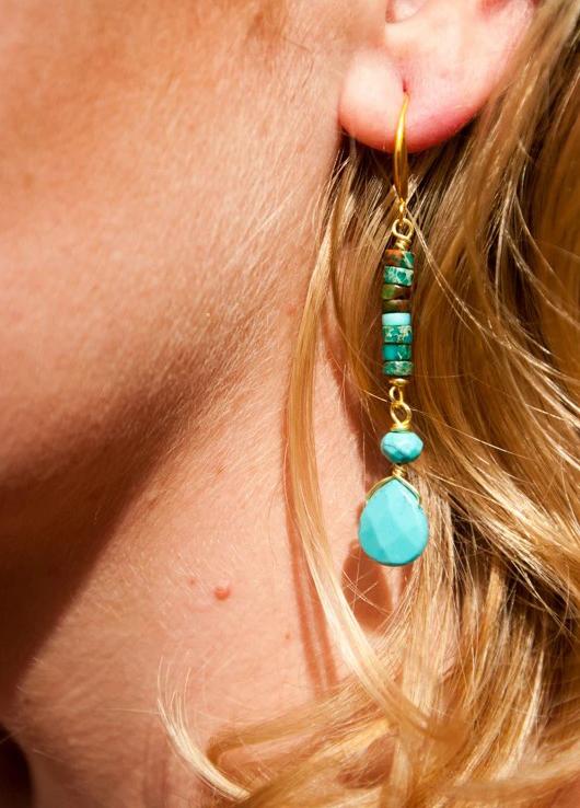 Handmade Turquoise Blue Ocean Earrings - youwows