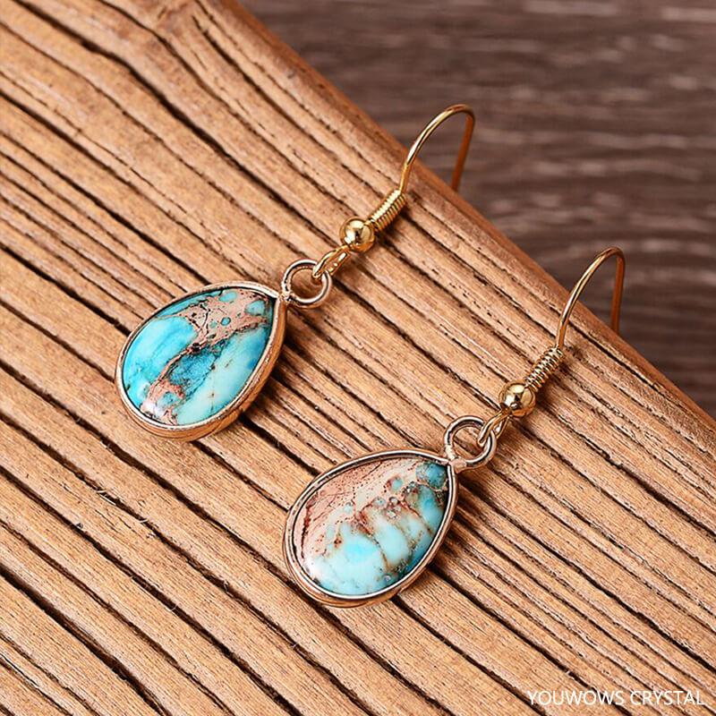 Boucles d'oreilles larme en jaspe Fresh Start
