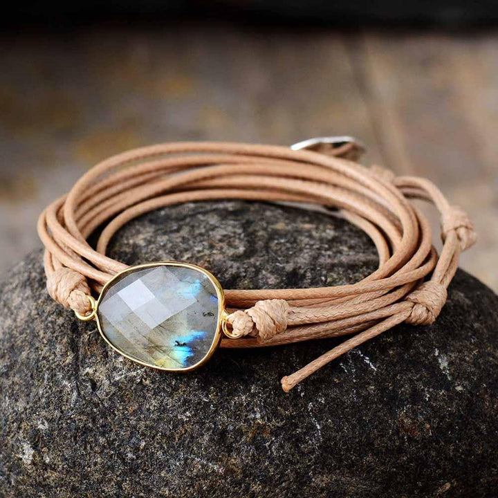 Intuitive Labradorite Wrap Bracelet - youwows