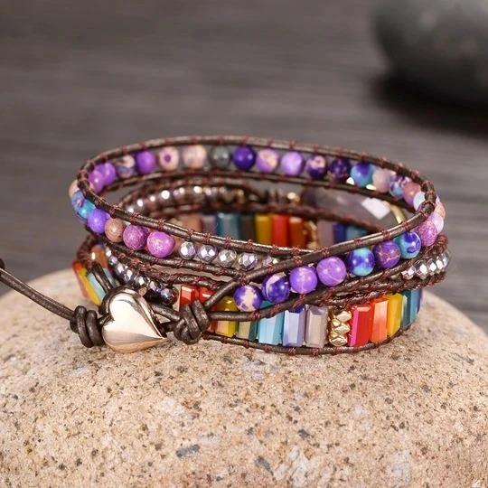 Liberal Amethyst Wrap Bracelet - youwows