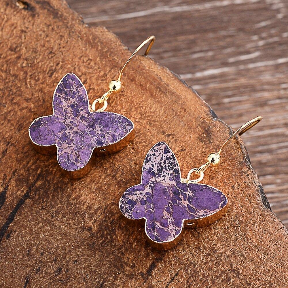 Boucles d'oreilles en jaspe Dance Of The Butterflies