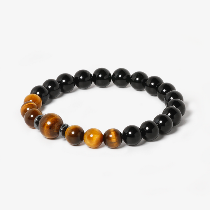 Black Obsidian,Tiger's Eye Bracelet